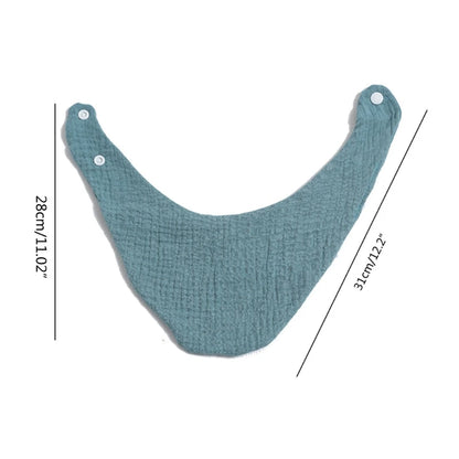 Baby Bibs Organic Cotton Muslin Scarf Burp with for Triangle Gauze Water Absorb Bandana for Boys Girls - Thrive & Baby