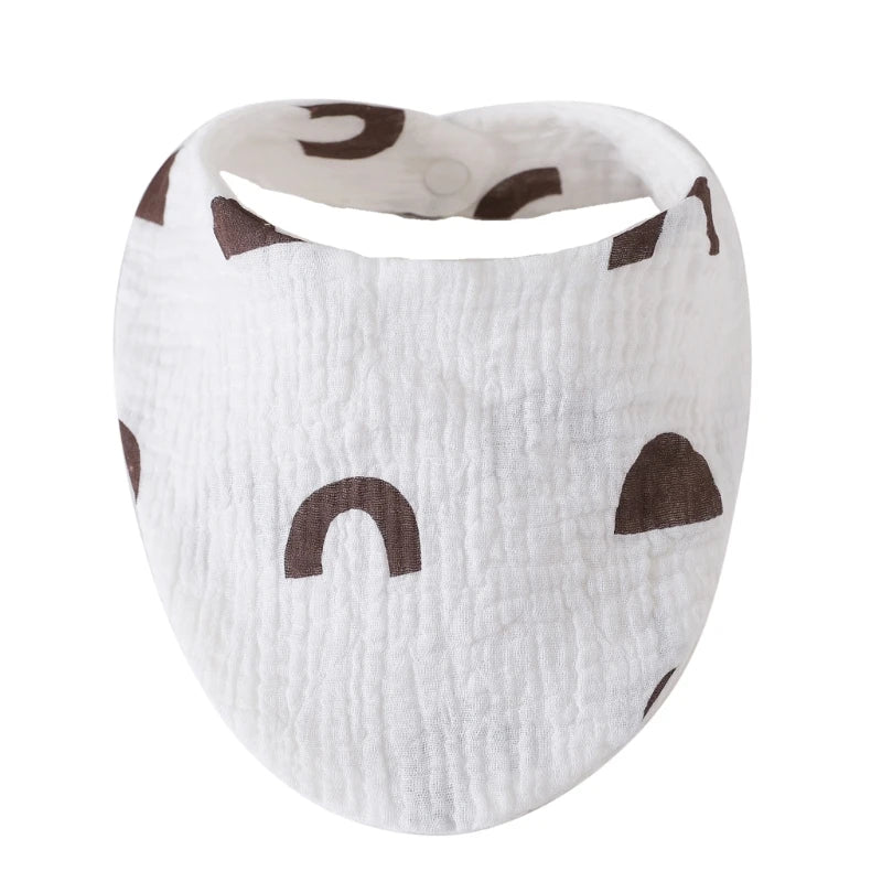 Baby Bibs Organic Cotton Muslin Scarf Burp with for Triangle Gauze Water Absorb Bandana for Boys Girls - Thrive & Baby