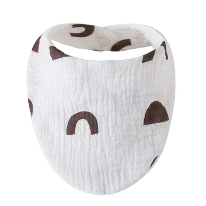 Baby Bibs Organic Cotton Muslin Scarf Burp with for Triangle Gauze Water Absorb Bandana for Boys Girls - Thrive & Baby