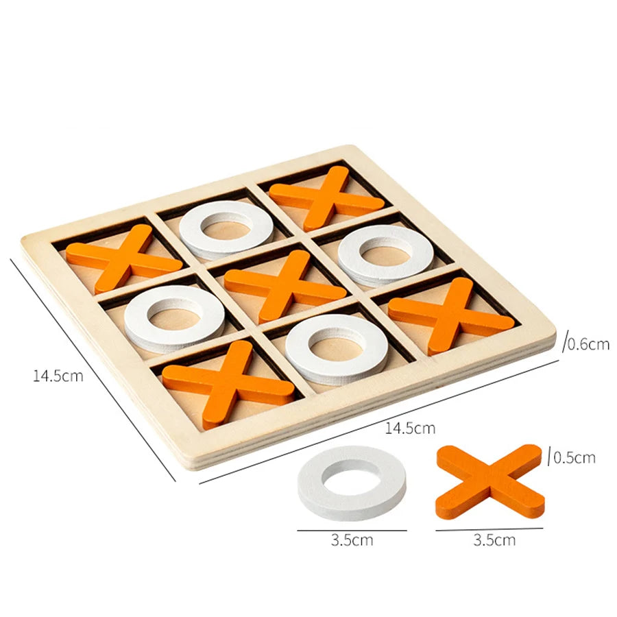 Montessori Play Game Wooden Toy Mini Chess Interaction Puzzle Training Brain Learing Early Educational Toys For Children Kids - Thrive & Baby