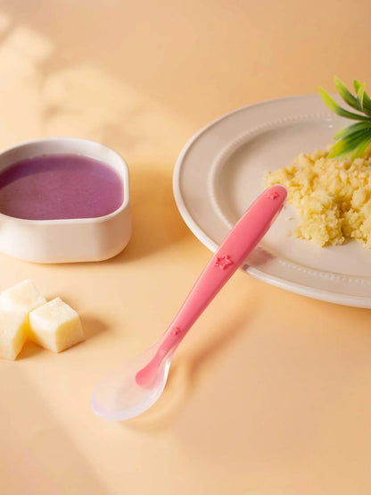 9 Colors Baby Silicone Spoon Learning Spoon Star Pattern Large Small Spoon Set Soft Silicone Feeding Spoon Training Baby Reborn - Thrive & Baby