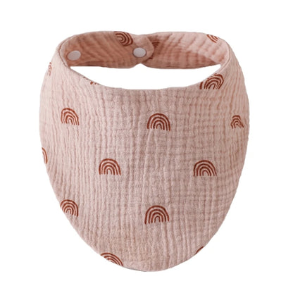Baby Bibs Organic Cotton Muslin Scarf Burp with for Triangle Gauze Water Absorb Bandana for Boys Girls - Thrive & Baby