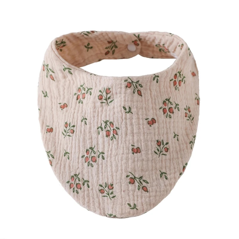 Baby Bibs Organic Cotton Muslin Scarf Burp with for Triangle Gauze Water Absorb Bandana for Boys Girls - Thrive & Baby