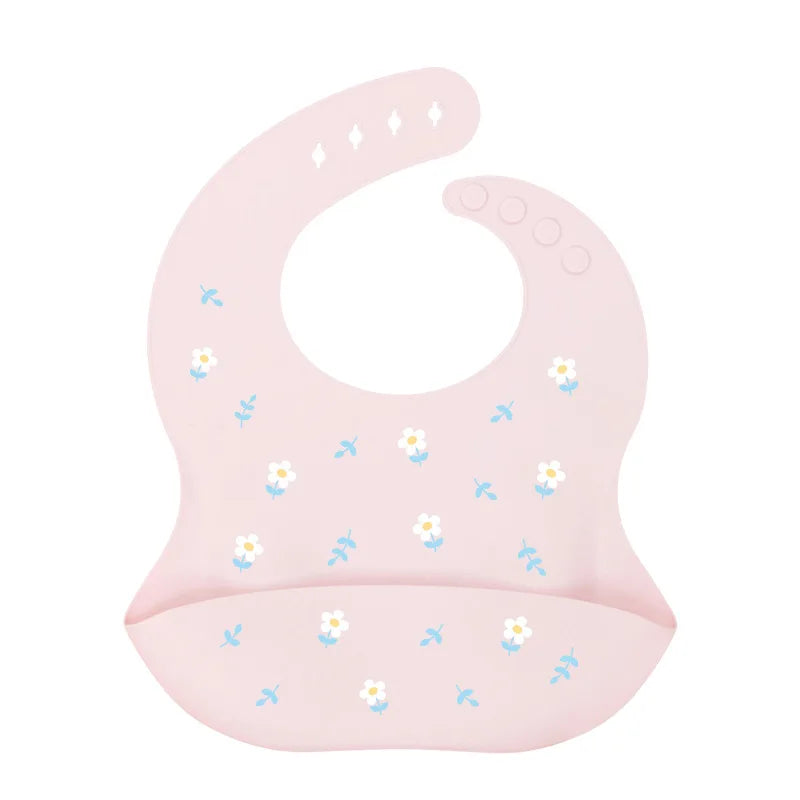 Baby Silicone Bib Waterproof Infant Bibs Fashionable Newborn Feeding Cloth Toddle Bibs Adjustable Saliva Towel For Boys Girls - Thrive & Baby
