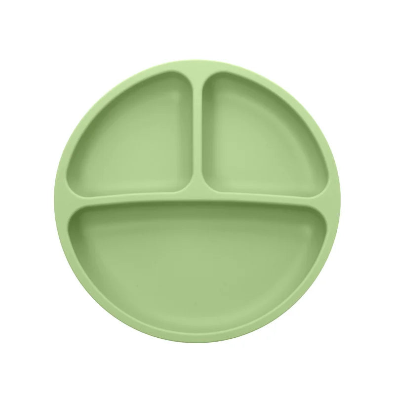 Baby Silicone Suction Cup Bowl Cute Bear Design Macaron Color 100% Food Grade Silicone BPA Free Double plate design for meals - Thrive & Baby