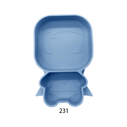 Baby Silicone Suction Cup Bowl Cute Bear Design Macaron Color 100% Food Grade Silicone BPA Free Double plate design for meals - Thrive & Baby