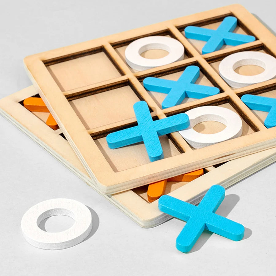 Montessori Play Game Wooden Toy Mini Chess Interaction Puzzle Training Brain Learing Early Educational Toys For Children Kids - Thrive & Baby