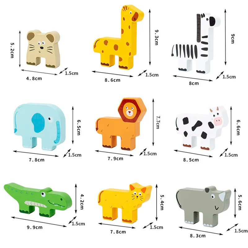 Wooden Animal Stacking Toy - Thrive & Baby