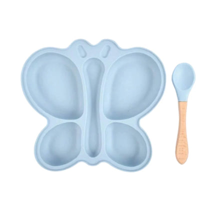 Baby Silicone Suction Cup Bowl Cute Bear Design Macaron Color 100% Food Grade Silicone BPA Free Double plate design for meals - Thrive & Baby