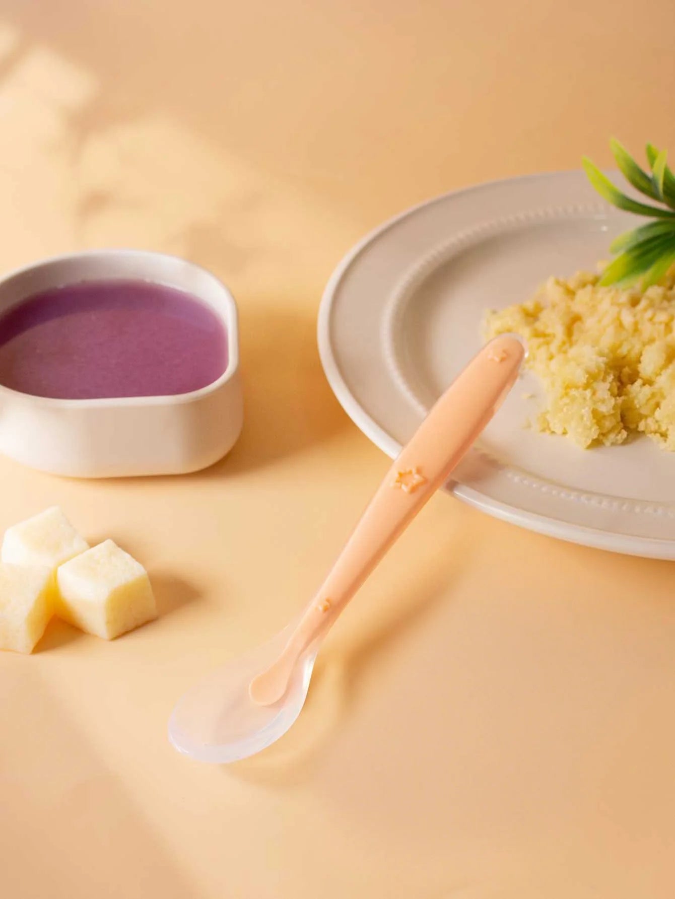 9 Colors Baby Silicone Spoon Learning Spoon Star Pattern Large Small Spoon Set Soft Silicone Feeding Spoon Training Baby Reborn - Thrive & Baby