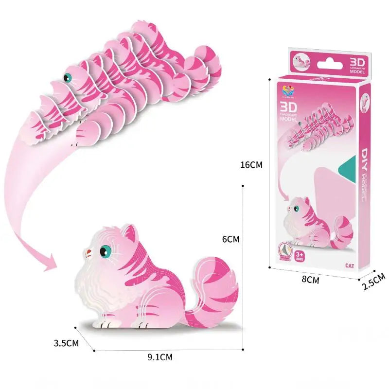 Montessori Educational Toy Set, DIY 3D Paper Model Assembly Animal Puzzle, Exciting Learning Play for Boys and Girls - Thrive & Baby
