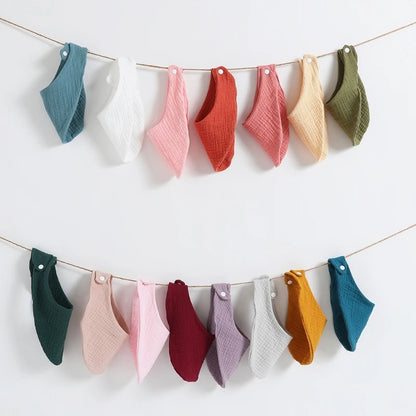 Baby Bibs Organic Cotton Muslin Scarf Burp with for Triangle Gauze Water Absorb Bandana for Boys Girls - Thrive & Baby