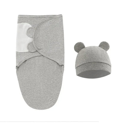 100% Organic Cotton Baby Swaddle Blanket Wrap Hat Set for Infant  Adjustable Newborn Swaddle Baby Swaddle for 0-3 Month - Thrive & Baby