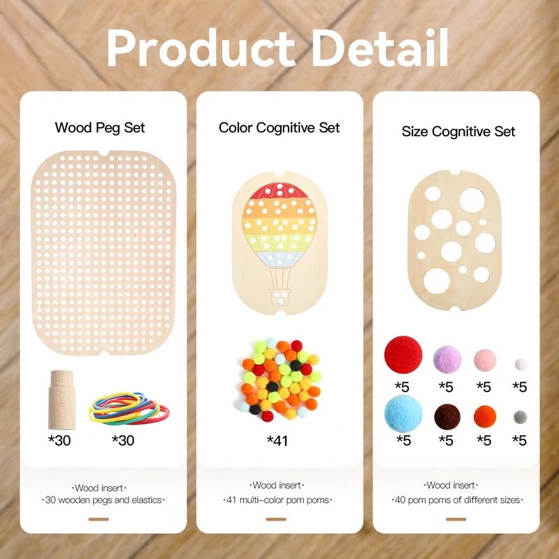 Montessori Sensory Table for Child Wooden Children Sensory Tray Baby Early Education Toys Learning Fine Movement Board Gift - Thrive & Baby