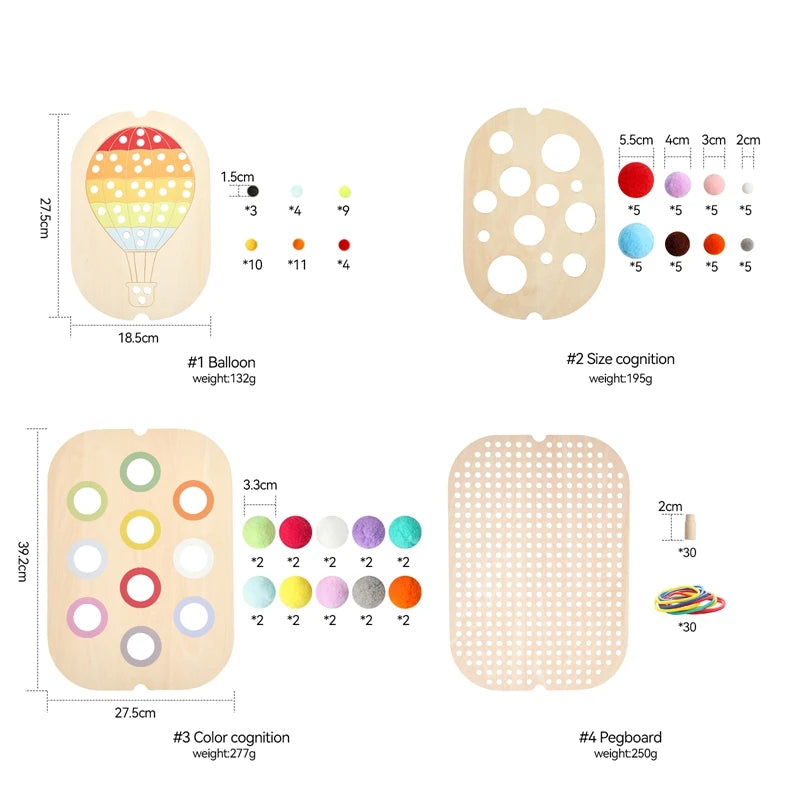 Montessori Sensory Table for Child Wooden Children Sensory Tray Baby Early Education Toys Learning Fine Movement Board Gift - Thrive & Baby
