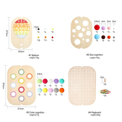 Montessori Sensory Table for Child Wooden Children Sensory Tray Baby Early Education Toys Learning Fine Movement Board Gift - Thrive & Baby