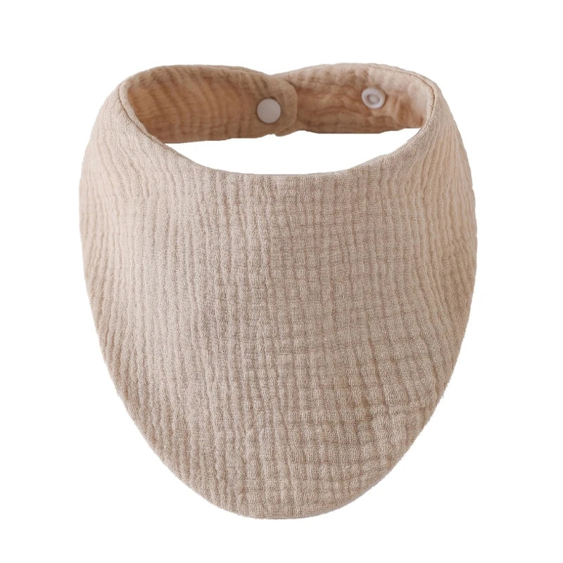 Baby Bibs Organic Cotton Muslin Scarf Burp with for Triangle Gauze Water Absorb Bandana for Boys Girls - Thrive & Baby
