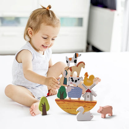 Montessori Game 1Set Of Farm Simulated Wooden Children's Toys Educational Toy Baby Room Decoration Desktop Furnishings Baby Gift - Thrive & Baby