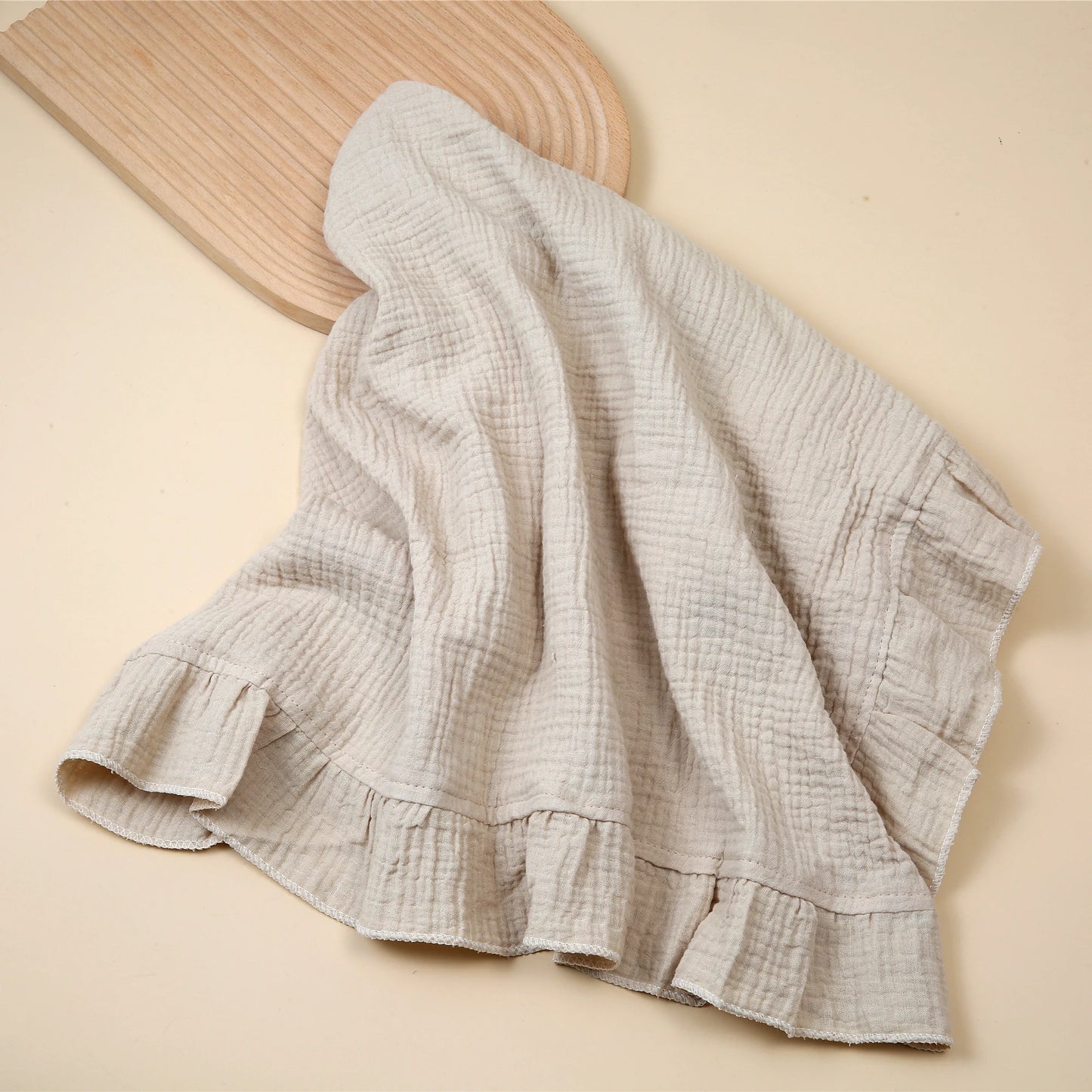 Organic Cotton Baby Blankets Newborn Muslin Swaddle Baby Wrap Gauze Ruffle Blanket Bedding Items Babies Accessories - Thrive & Baby