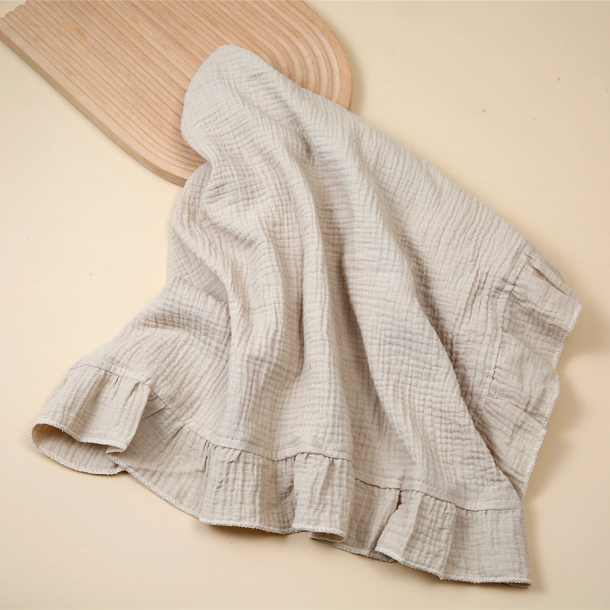 Organic Cotton Baby Blankets Newborn Muslin Swaddle Baby Wrap Gauze Ruffle Blanket Bedding Items Babies Accessories - Thrive & Baby