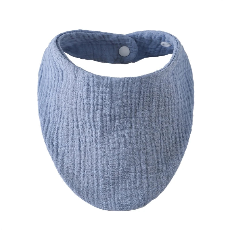 Baby Bibs Organic Cotton Muslin Scarf Burp with for Triangle Gauze Water Absorb Bandana for Boys Girls - Thrive & Baby