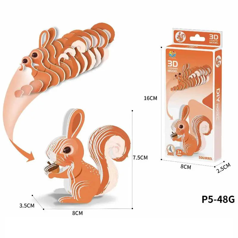 Montessori Educational Toy Set, DIY 3D Paper Model Assembly Animal Puzzle, Exciting Learning Play for Boys and Girls - Thrive & Baby