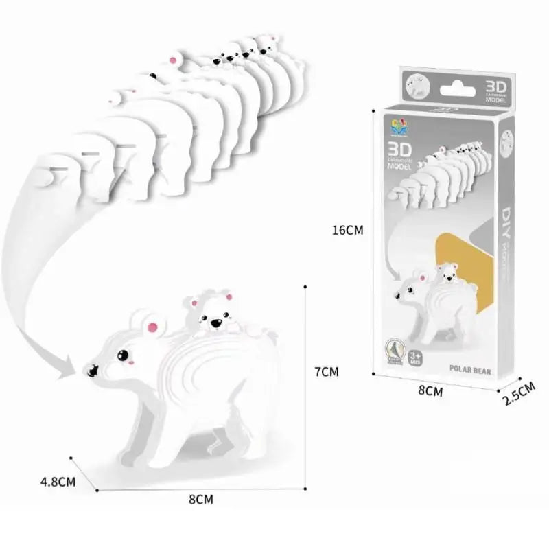 Montessori Educational Toy Set, DIY 3D Paper Model Assembly Animal Puzzle, Exciting Learning Play for Boys and Girls - Thrive & Baby