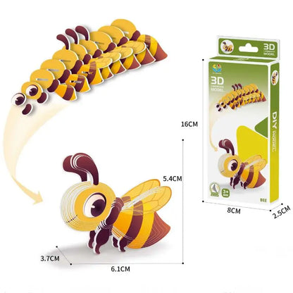 Montessori Educational Toy Set, DIY 3D Paper Model Assembly Animal Puzzle, Exciting Learning Play for Boys and Girls - Thrive & Baby